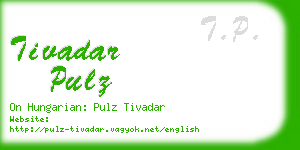 tivadar pulz business card